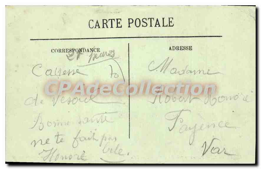 Vesoul — Panorama pris des Vignobles — Édition des Magasins Reunis — Verso