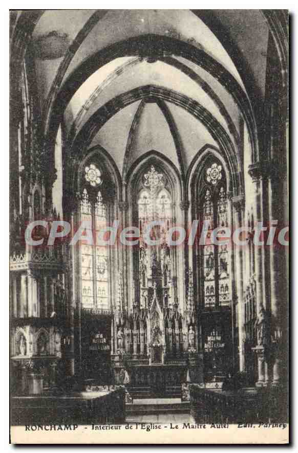 CPA Ronchamp Interieur de l'Eglise Le Maitre Autel 
