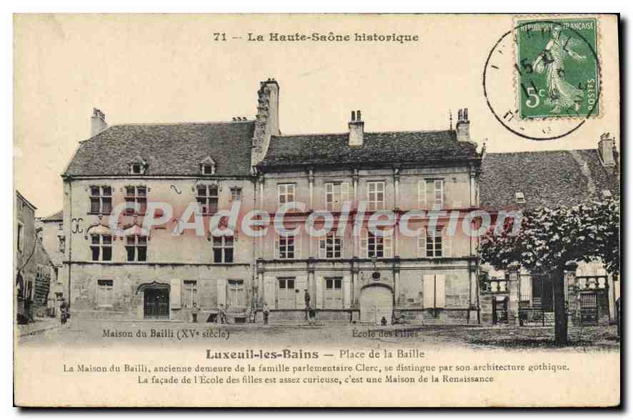 Luxeuil-les-Bains — Maison du Bailli et École des Filles — La Haute-Saône historique