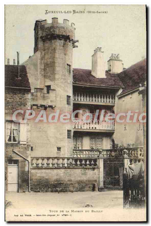 Luxeuil-les-Bains (Haute-Saône) — Tour de la Maison du Bailly — éditeur Ad. Wölck, n° 5745
