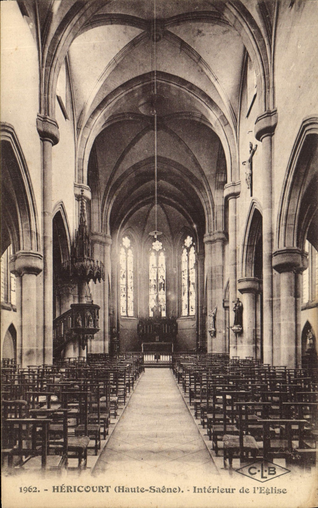 CPA Hericourt Haute Saone Interieur de l'Eglise 