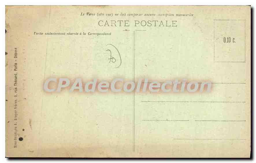 Héricourt - Le Château — éditeur Thénard, Paris — Verso