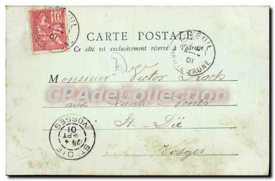 Hôtel de Ville — Luxeuil — B.F. Paris — Verso