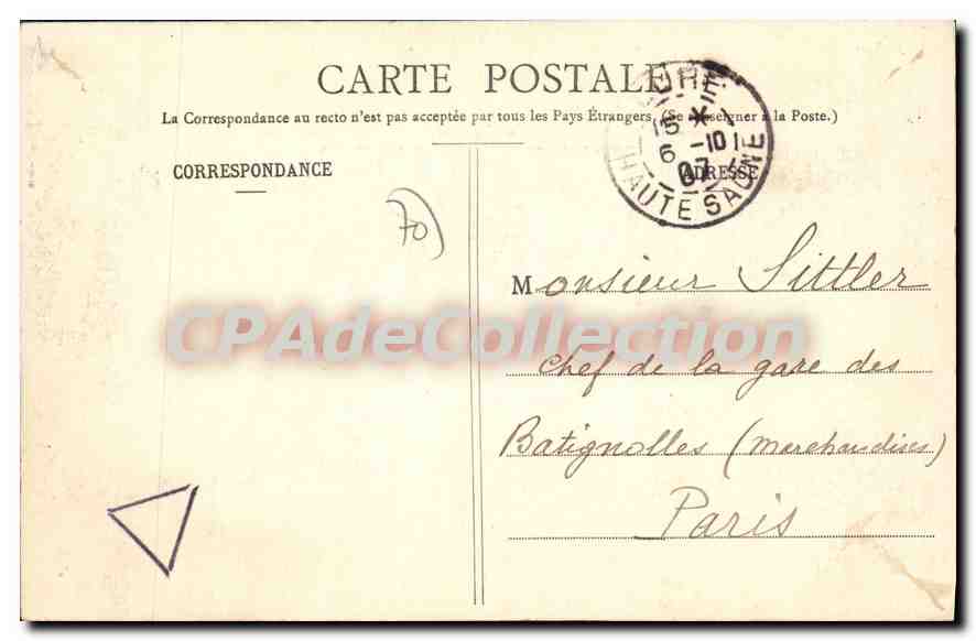 Villersexel - Le Château — La Haute-Saône historique — éditeur inconnu, n°3 — Verso