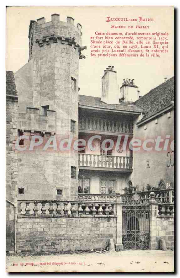 LUXEUIL-LES-BAINS — Maison du Bailli — éditeur M. Vichy, Saint-Dié (Vosges) n° 4180