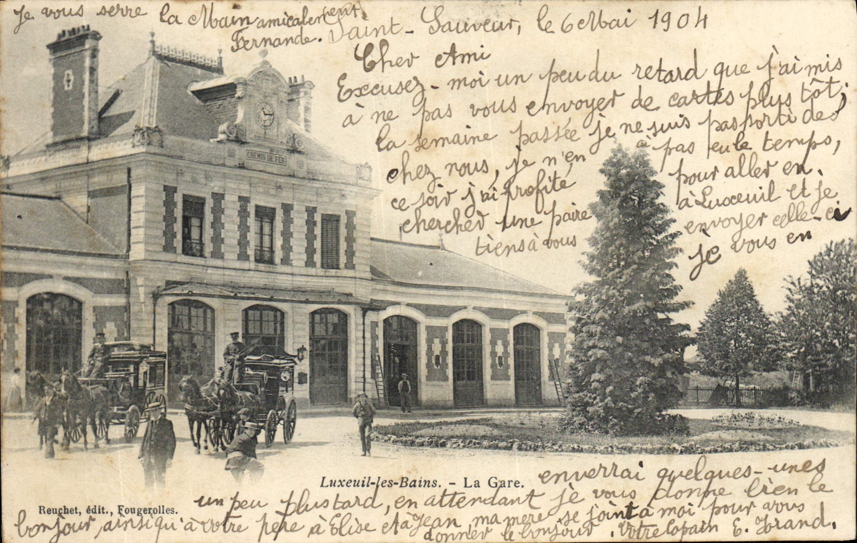 Luxeuil-les-Bains — La Gare — Reuchet, édit., Fougerolles