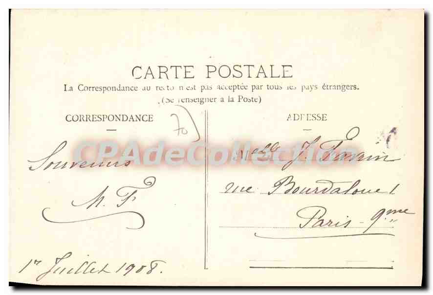 LUXEUIL-les BAINS — Le Casino — Éditeur inconnu, n° de série non visible — Verso