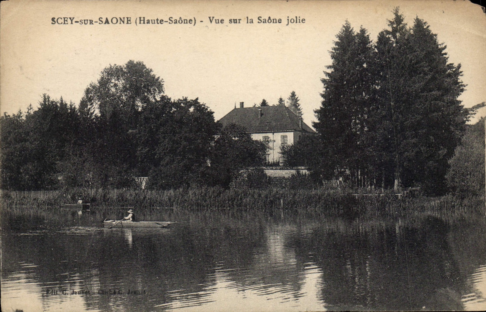 CPA Scey sur Saone Haute Saone Vue sur la Saone jolie 