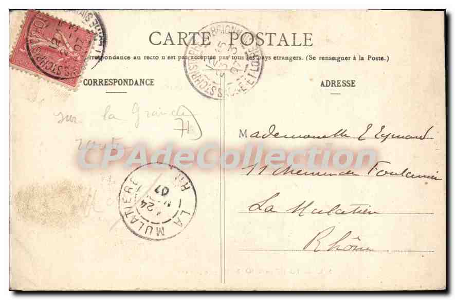 CPA St Christophe en Brionnais Le Chateau  — Verso