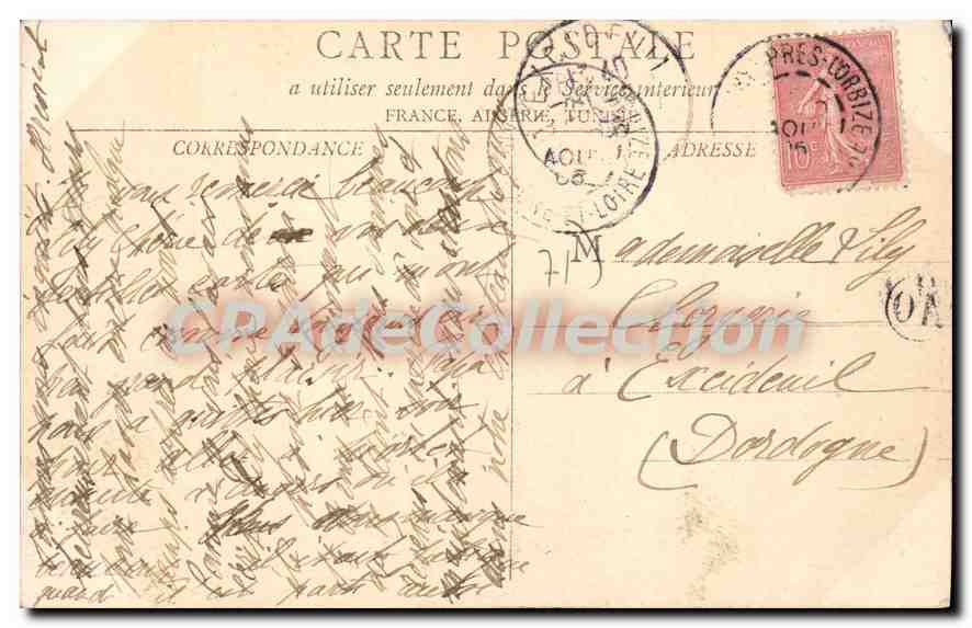CPA Chateau de Charnailles  — Verso