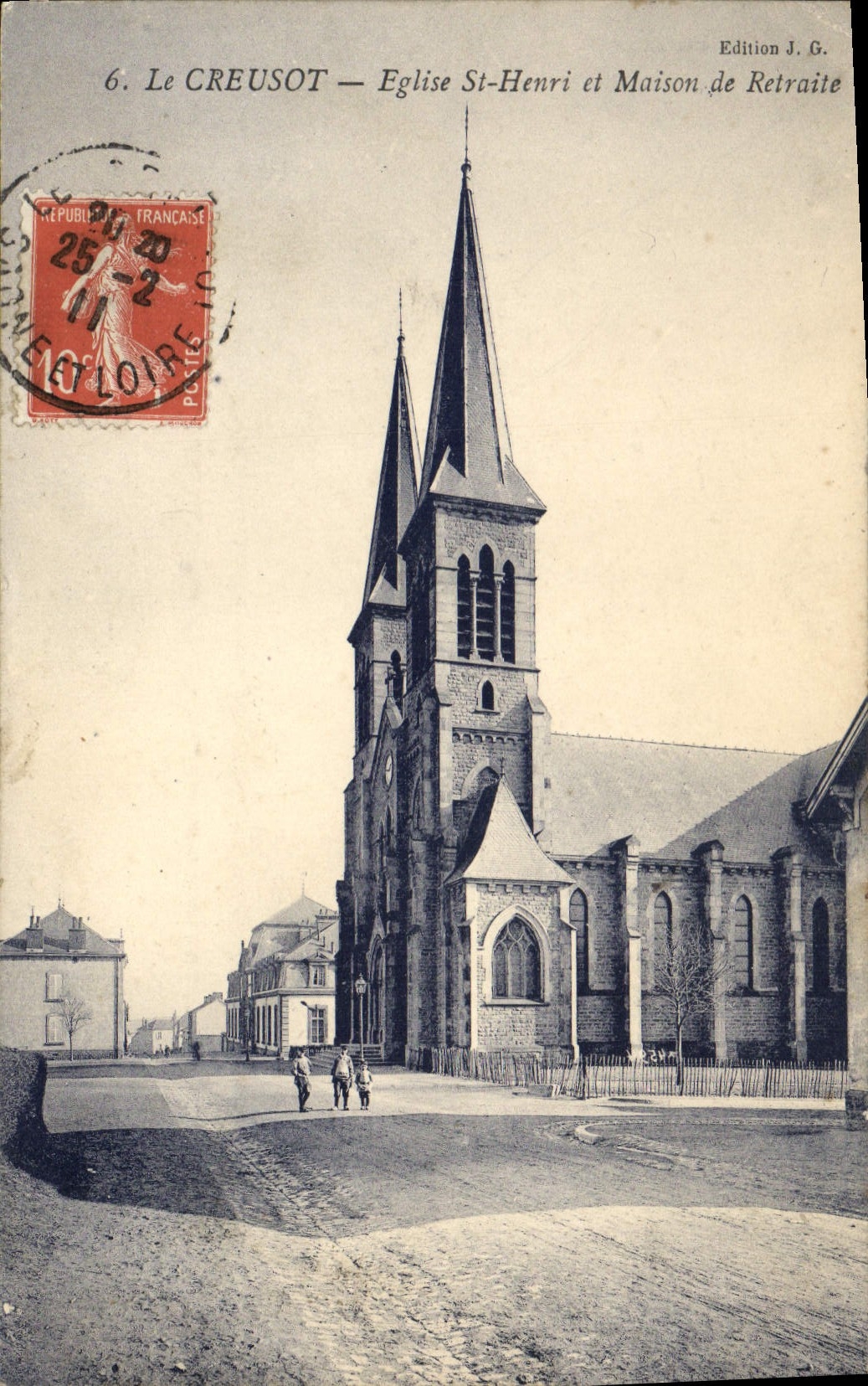 Le Creusot — Chiesa di San Enrico e Casa di Riposo — Edizione J. G.