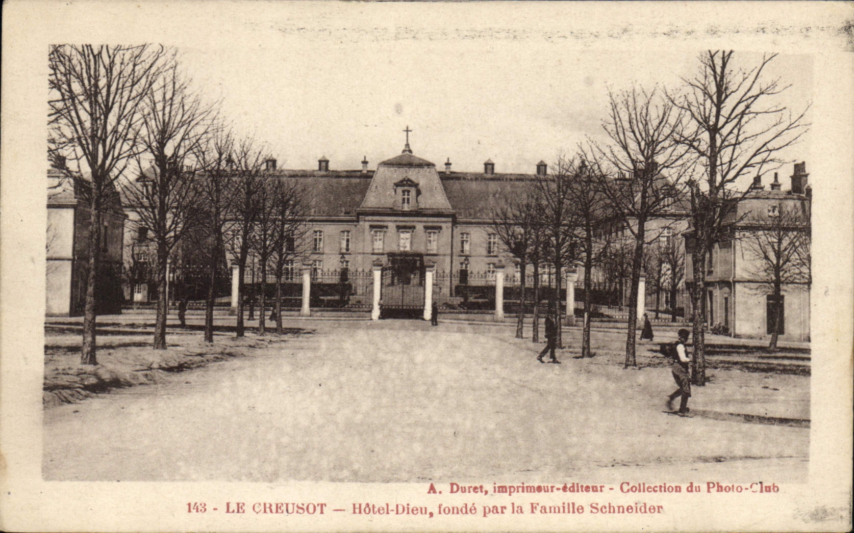 Le Creusot — Hôtel-Dieu, fondé par la Famille Schneider — A. Duret, imprimeur-éditeur
