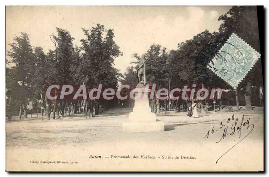 Autun — Promenade des Marbres — Statue des Divitiac