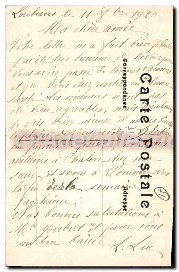 Louhans — Promenade des Cordeliers à l'automne — n° 370 — Rückseite