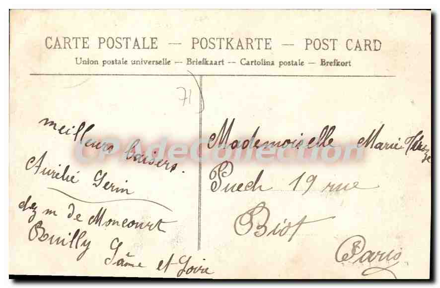 Chagny — Château à Diois — Call. Grillot, épiciérier — Verso