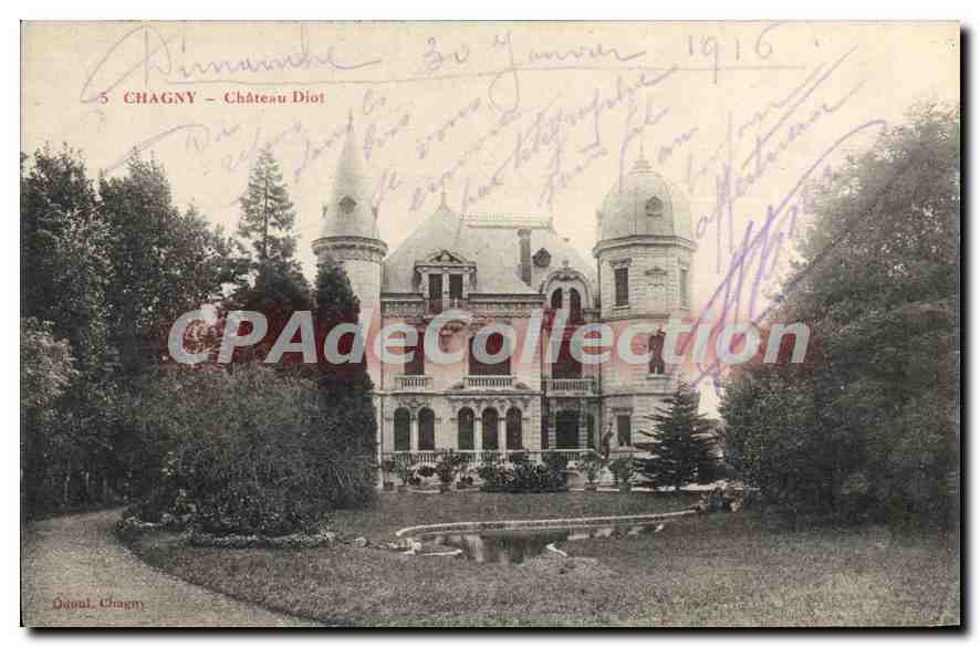 CPA Chagny Chateau Diot 