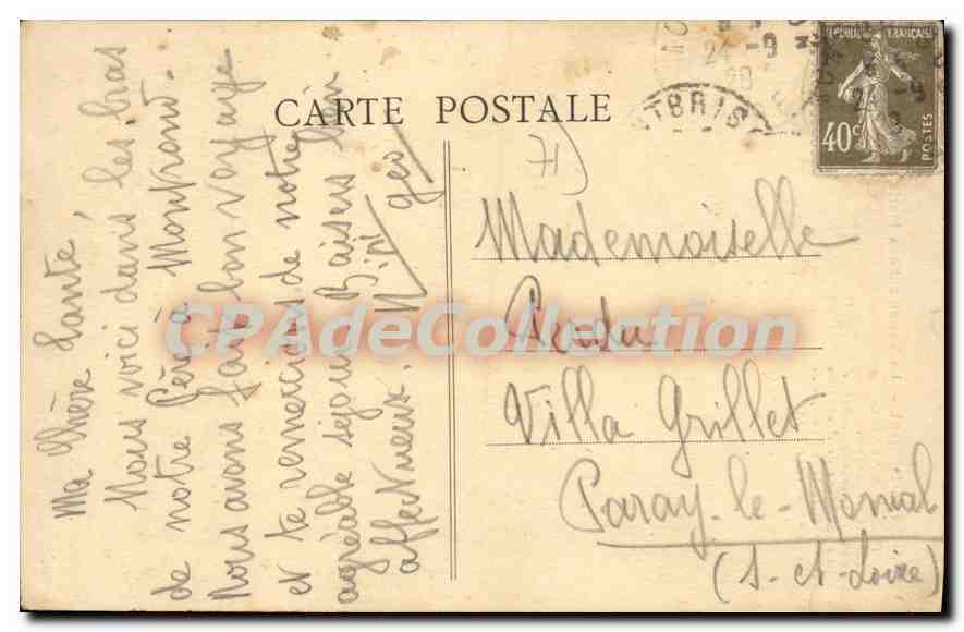 Paray-le-Monial — Monument aux Morts pour la Patrie — Phot. Oombier - Wagon — Verso