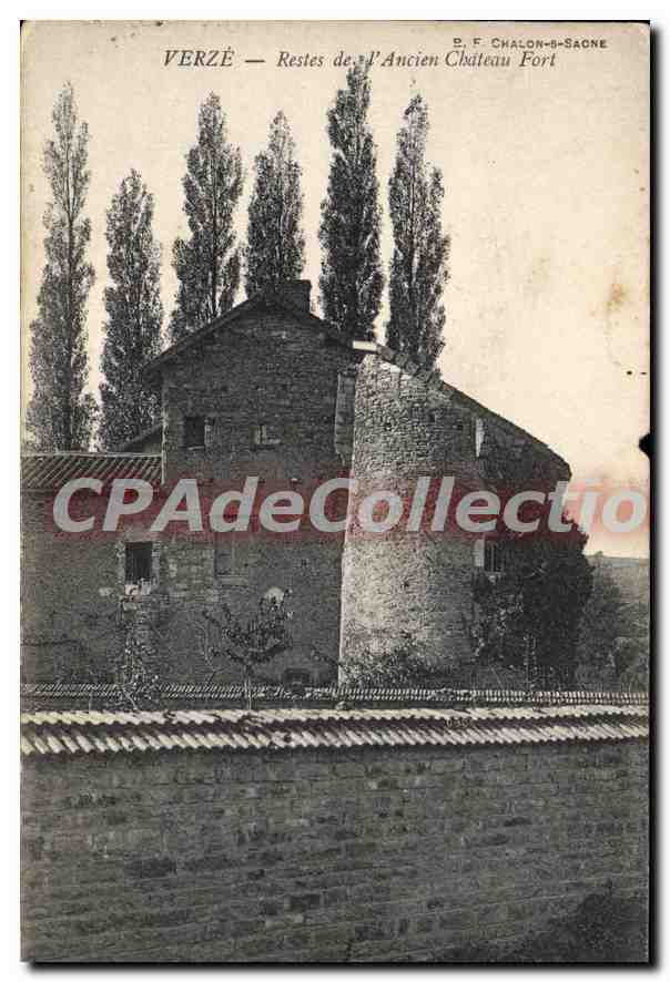 CPA Verze Restes de l'Ancien Chateau Fort 