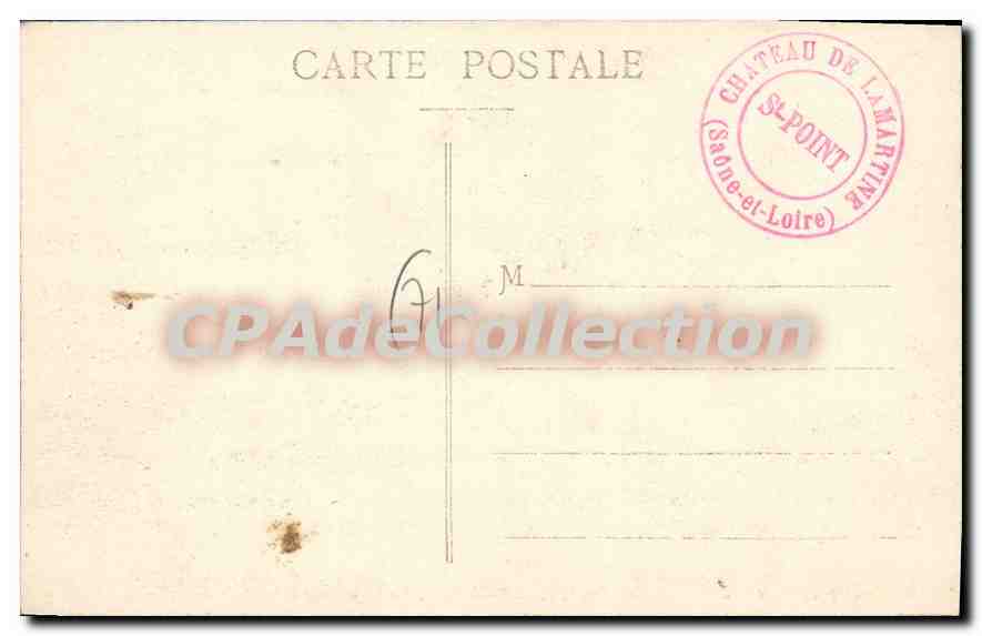 St-Point — Tombeau de Lamartine — Collection Prudon, Mâcon — Verso