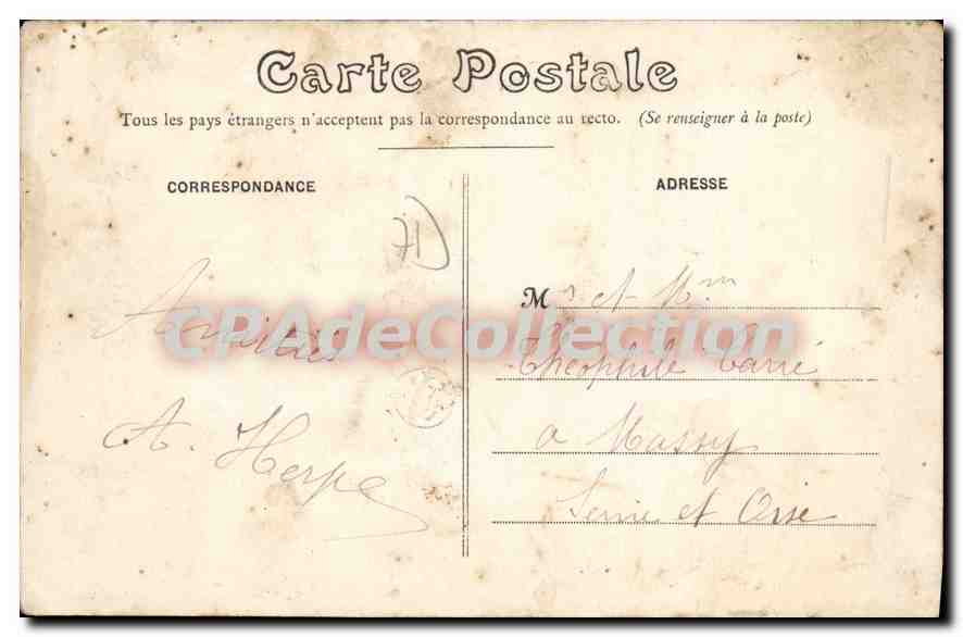 CPA St Lauren des Bois Place de l'Eglise  — Verso