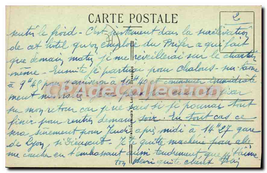 CPA Chagny Saone et Loire L'Eglise  — Rückseite