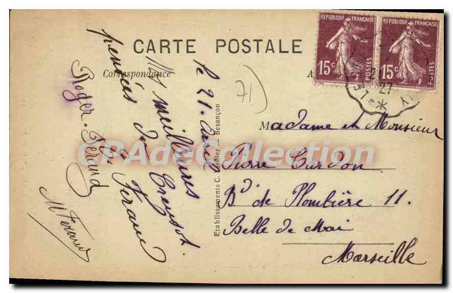 Usines Schneider — Moteur Diesel de 300 chevaux — Gaucher imp.-édit. - Coll. du Photo-Club — Verso
