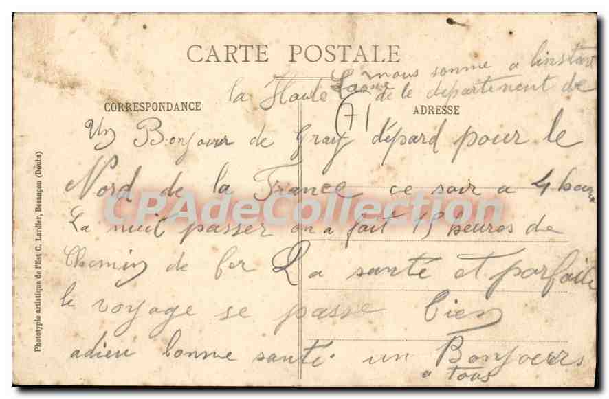 Gray - Le Pont suspendu - C.L.B. — Verso