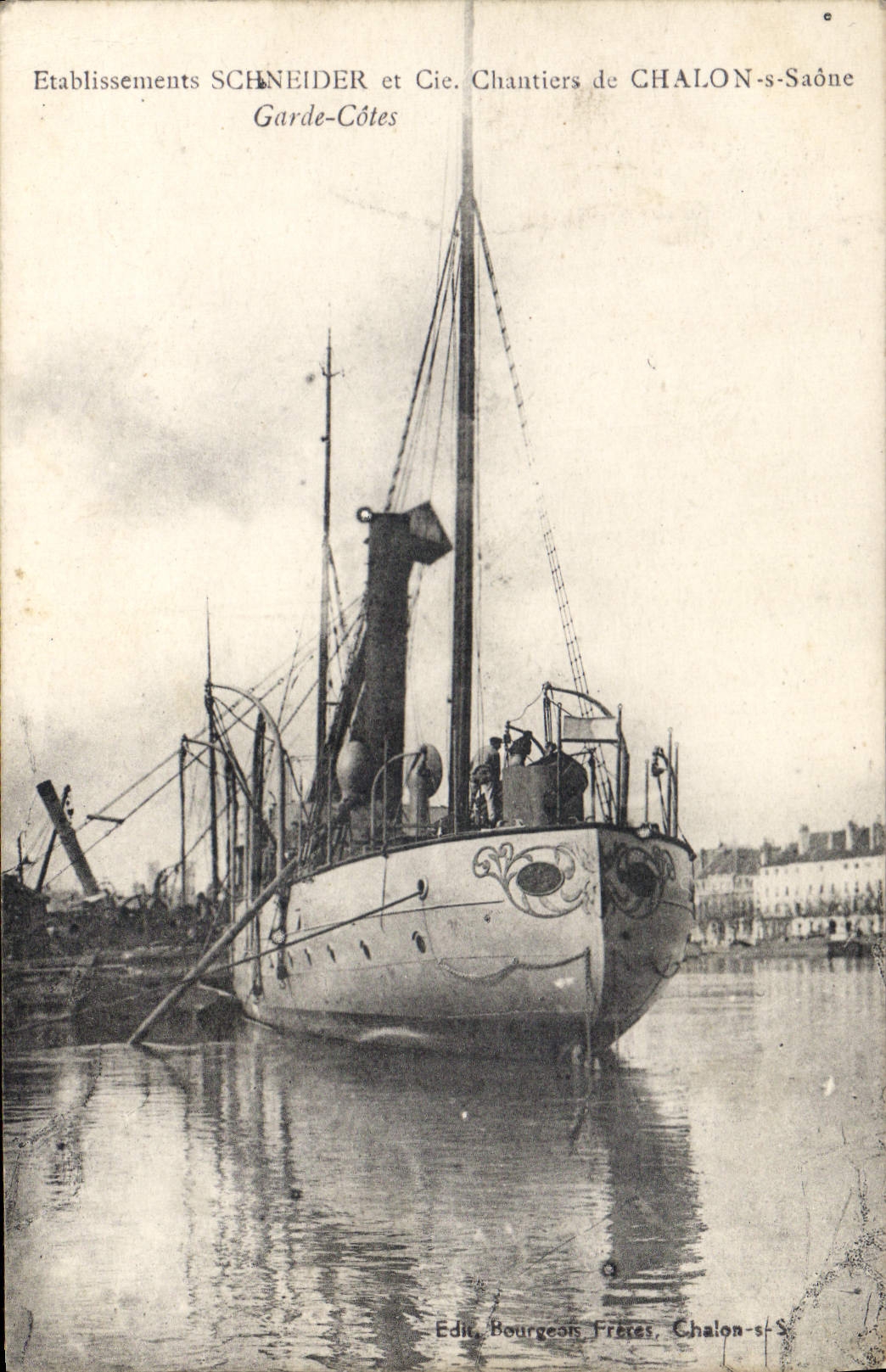 CPA Etablissements Schneider et Cie Chantiers de Chalon s Saone Garde Cotes 