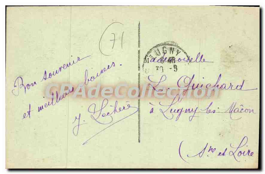 CPA Suin Sommet de la Montagne  — Verso