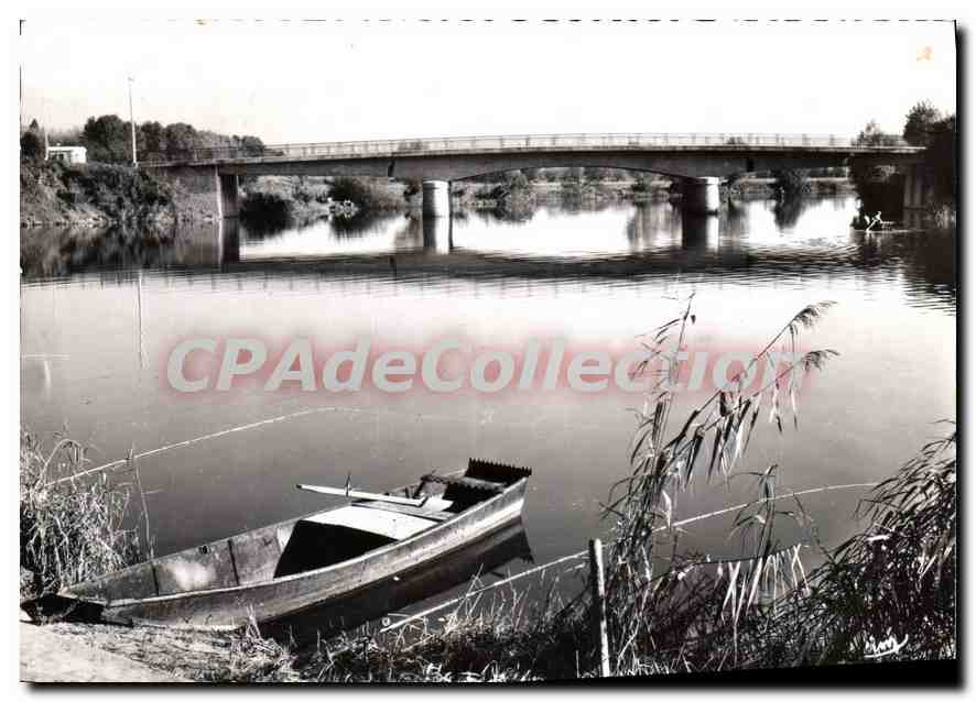 Pont sur la Seille à Louhans — vue de pêche — CPAdeCollection