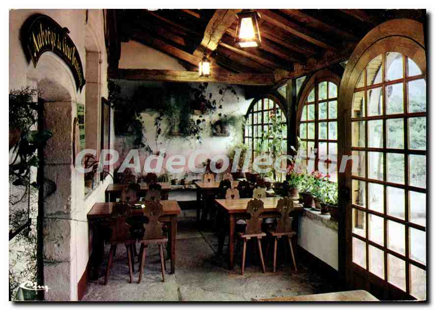 CPSM Brancion Auberge du Vieux Brancion La Terrasse Grillades au feu de bois Ses specialites 