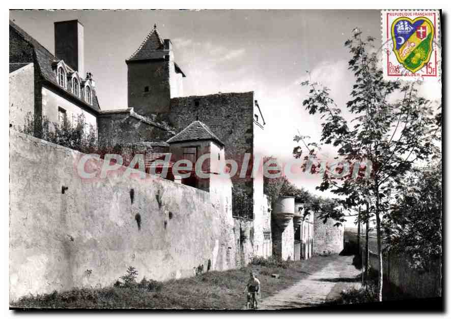 CPSM Bourbon Lancy Thermal S et L Les Remparts et la Tour du Guet 