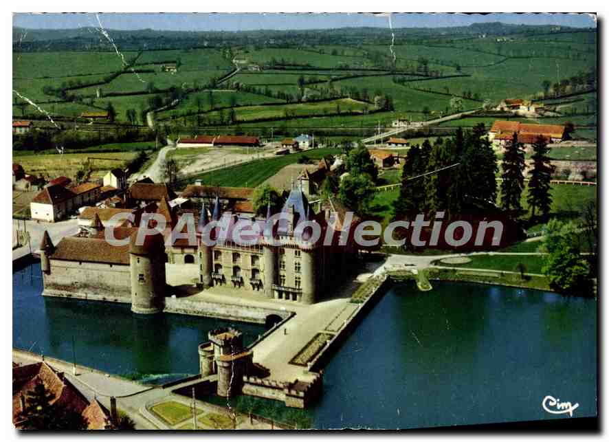 CPSM La Clayette Vue aerienne Le Chateau 