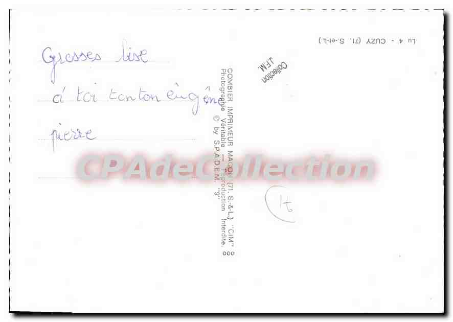 CPSM Cuzy S et L  — Rückseite