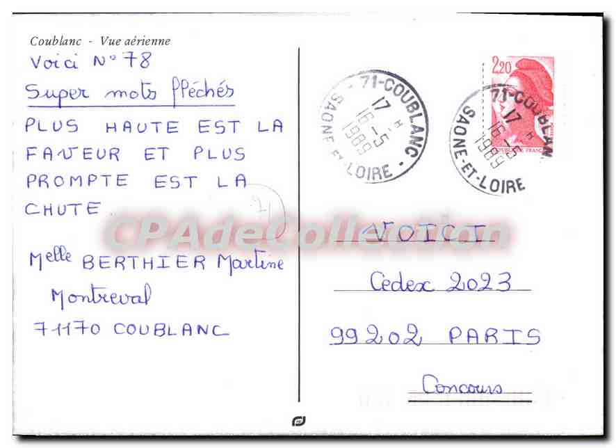 Coubland — Vue aérienne — Voici N°78 — éditeur inconnu — Rückseite