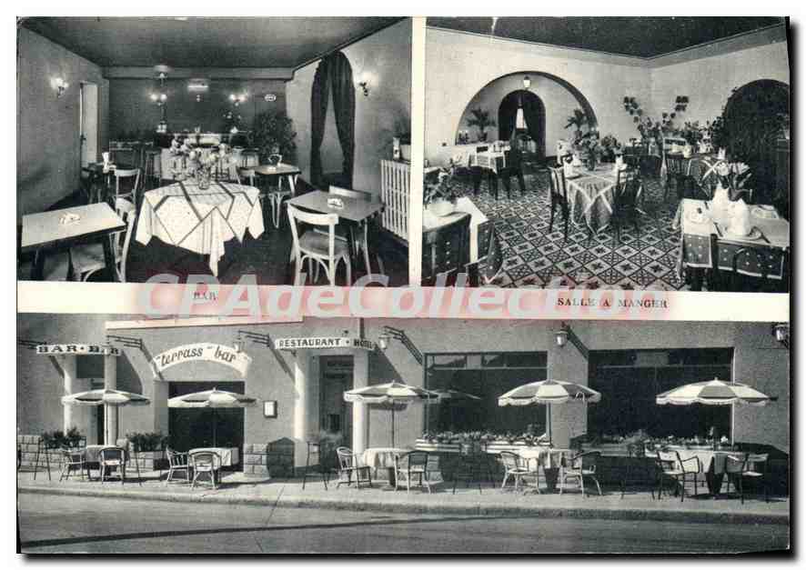 CPSM Hotel Restaurant Aux Terrasses Tout Confort Cadre Moderne 18 Avenue du 23 Janvier 