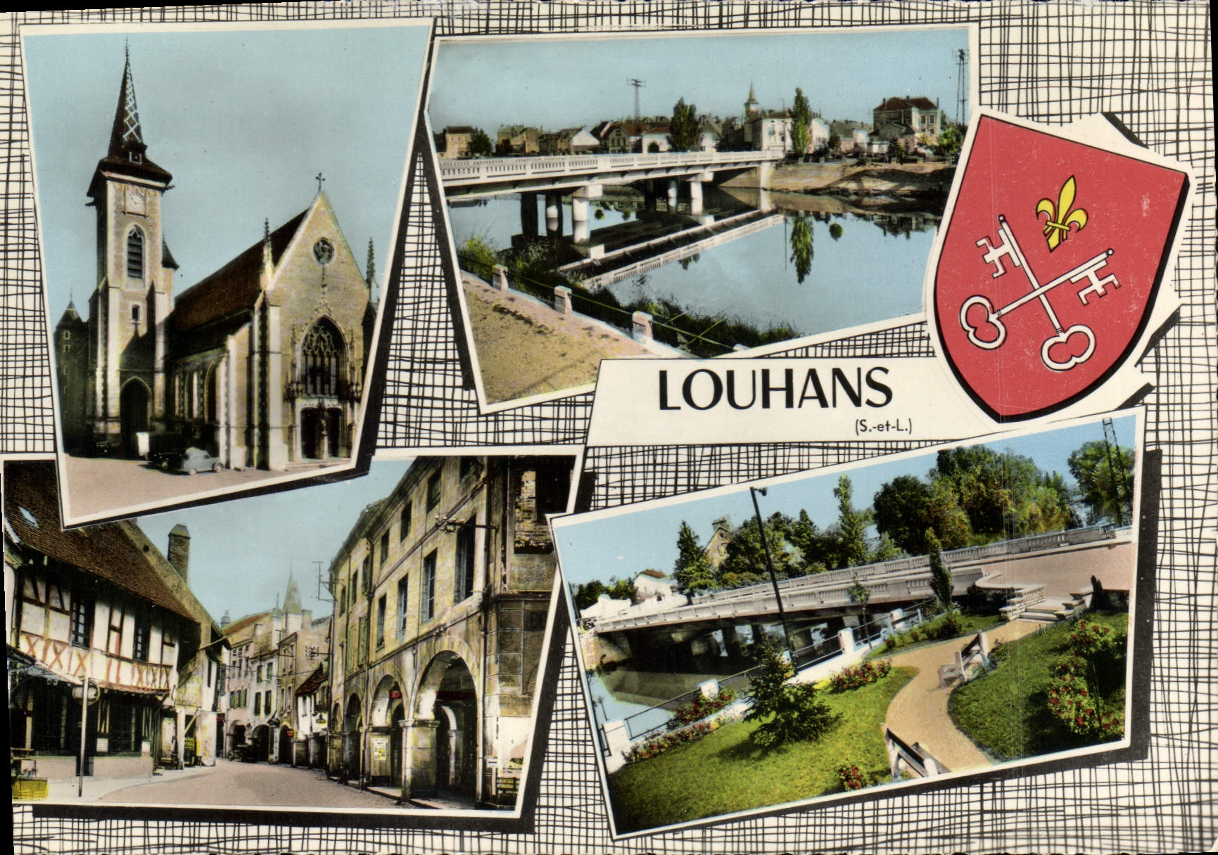 Louhans (S.-et-L.) — vue panoramique — Comtier Imp. MACO (S.-et-L.) - Anverso