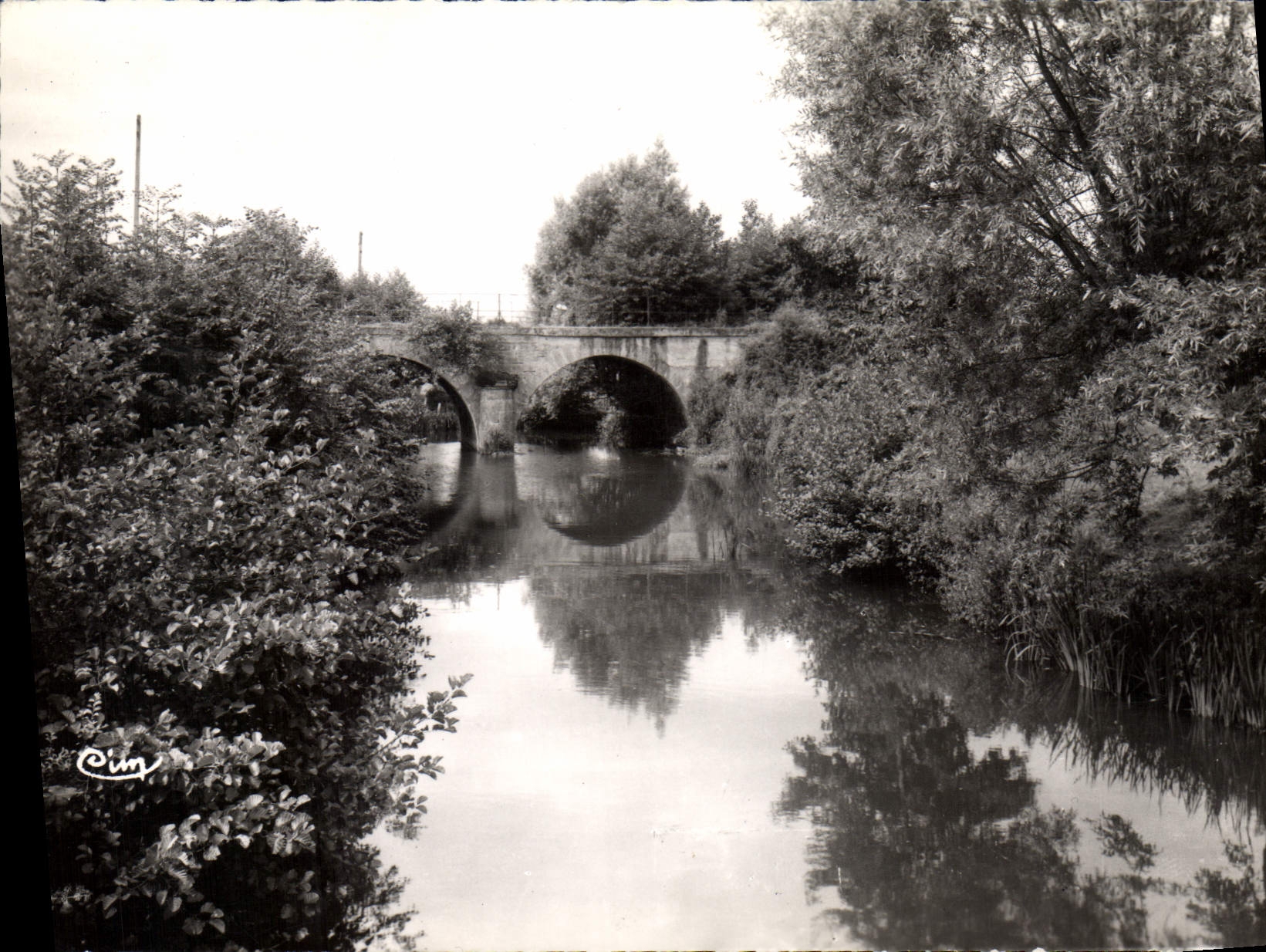 CPSM St Leger sur Dheune S et L La Dhenne au Pont de la Gruerre 
