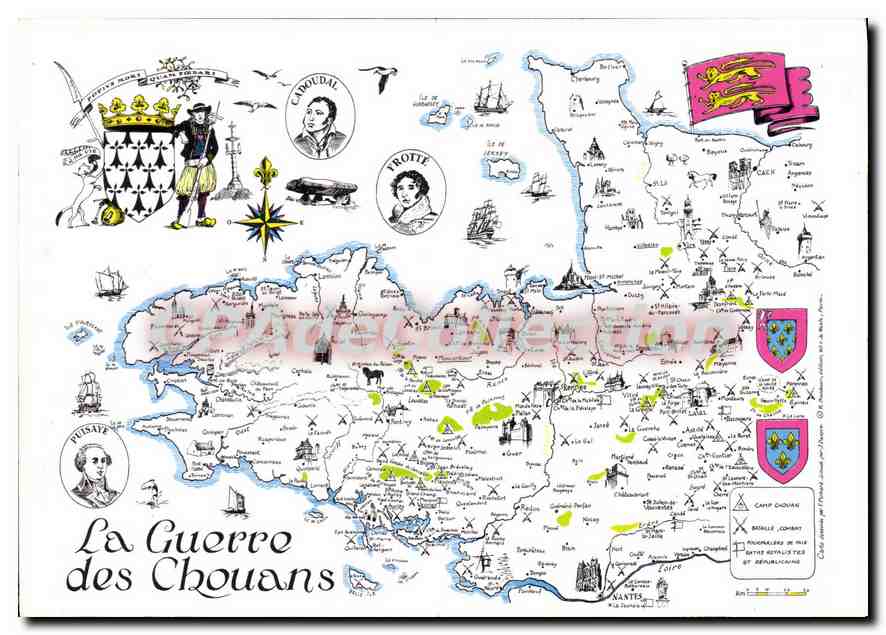 Der Chouankrieg — Historische Ansichtskarte — Verlag F. Pichard, Nr. 17 rue de l'Île Pape