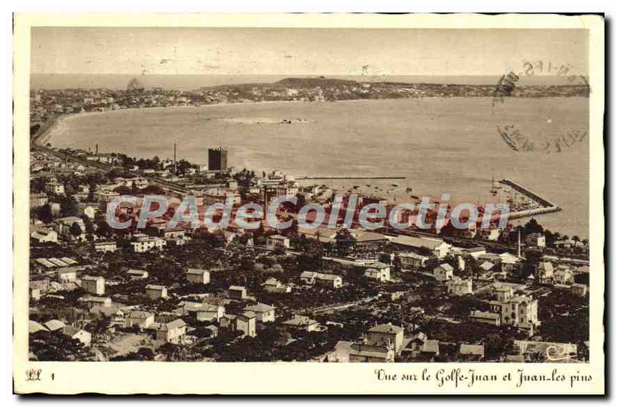 CPA Vue sur le GOLFE JUAN et JUAN les pins 