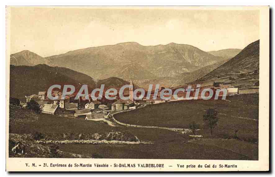 Environ de St-Martin Vésubie — St-DALMAS VALDEBLORE — Vue prise du Col de St-Martina