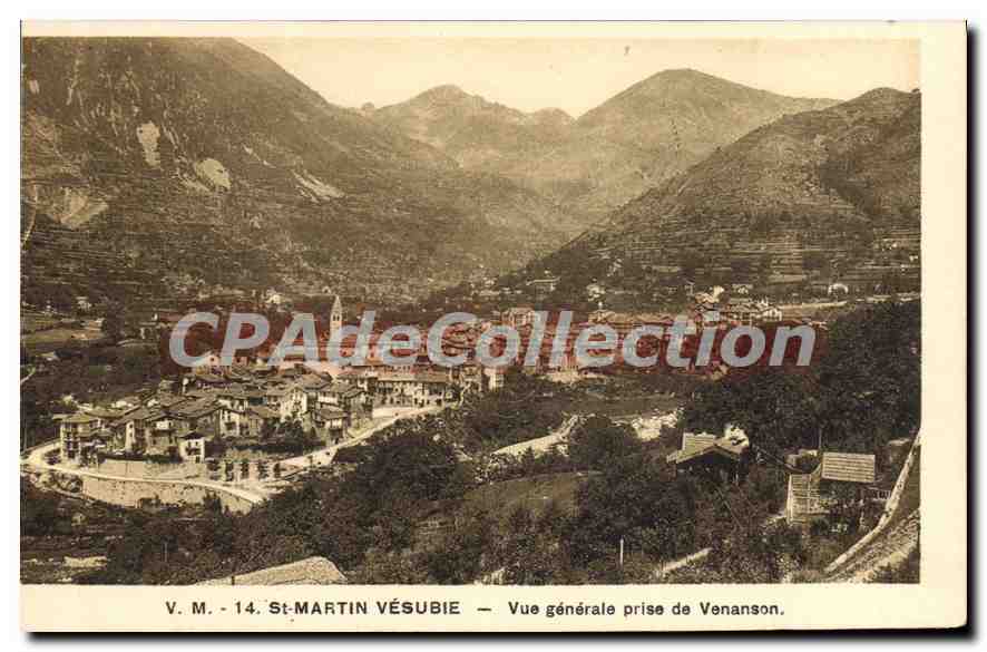St-Martin-Vésubie — Vue générale prise de Venanson — V.M. 14