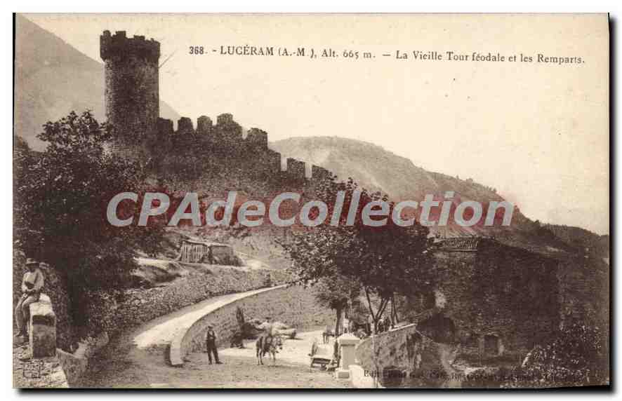 CPA LUGERAM La Vieille Tour feodale et les Remparts 