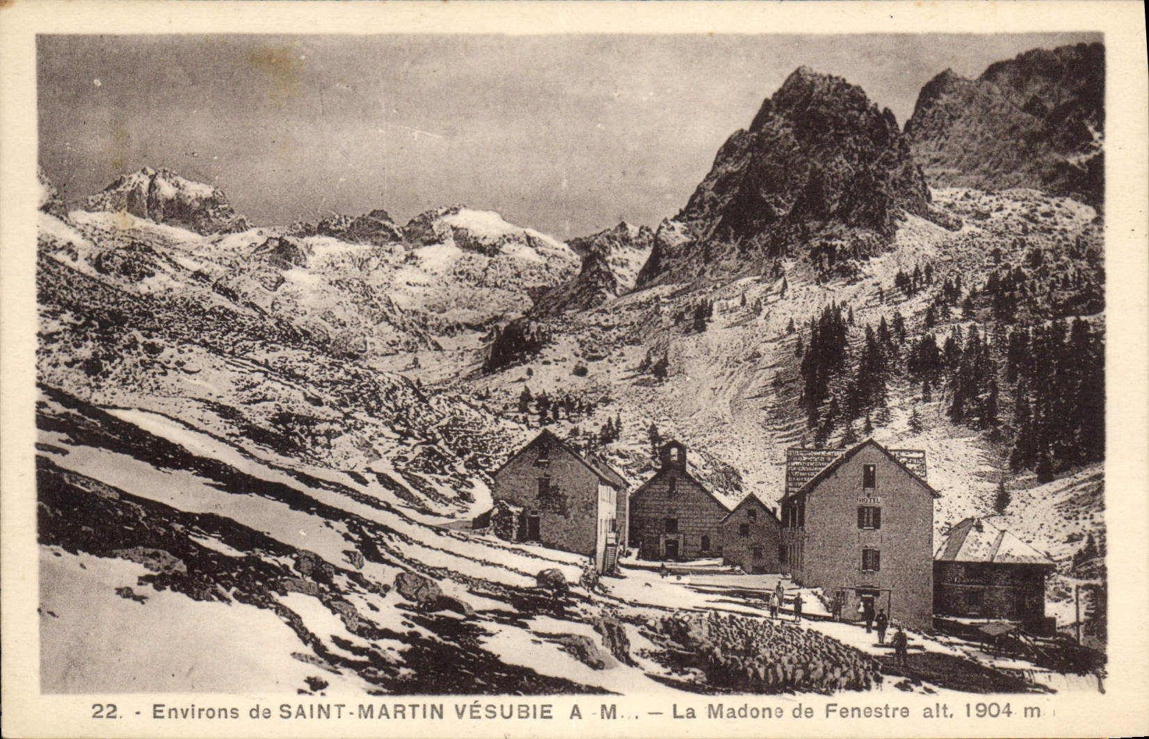 Umgebung von SAINT-MARTIN VÉSUBIE — La Madone de Fenestre alt. 1904 m. — R. Toupo et Cie, n°22