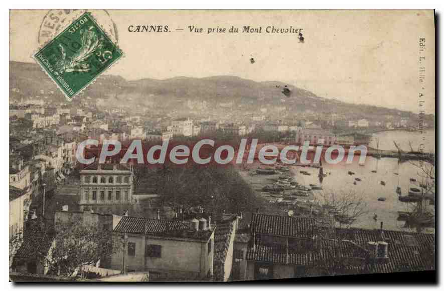 CANNES — Vue prise du Mont Chevalier — Éditeur Bath. L. Hille & Cie, La Havane