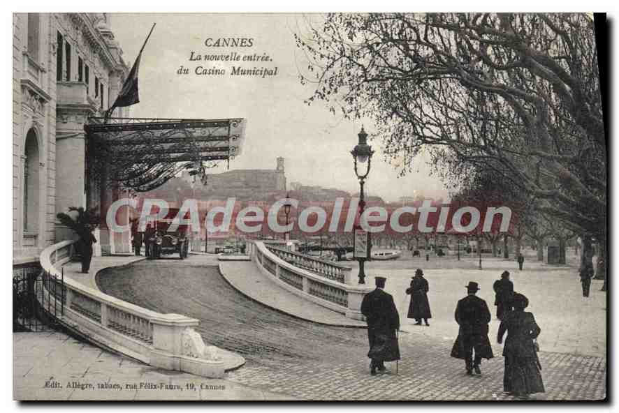 CPA CANNES La nouvelle entree du Casino Municipal 