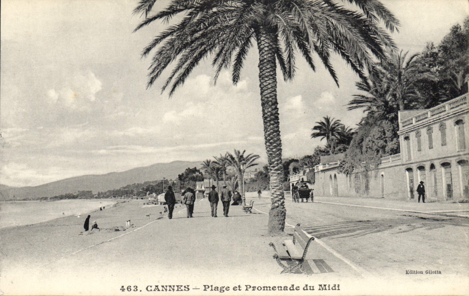 CANNES — Plage et Promenade du Midi — Édition Gilatta n° 463