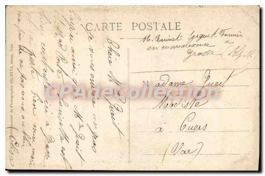 CPA LE LOUP A M Ligne du Sud France  — Verso