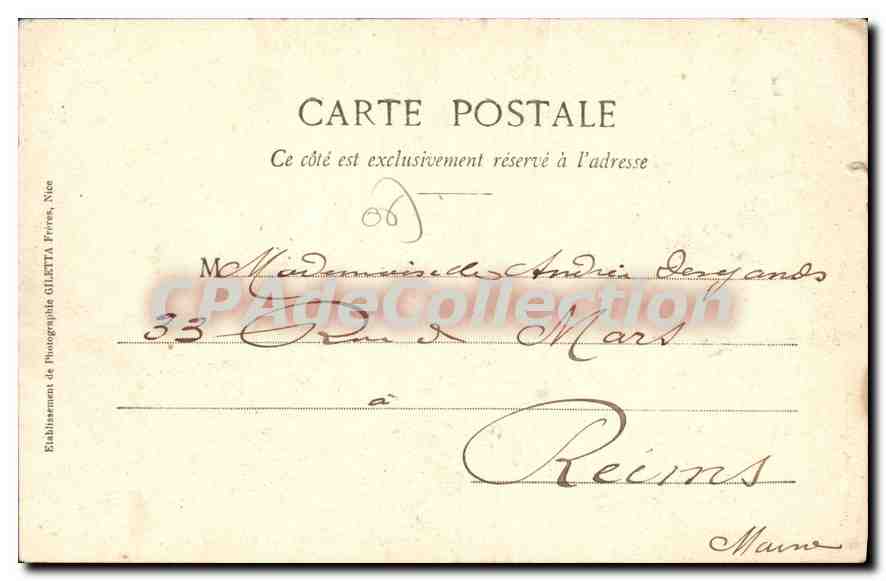 CPA Paysanne allant au marché Cote d’Azur âne — Rückseite