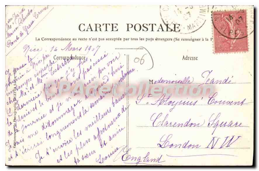CPA Paysanne allant au marché Cote d’Azur âne — Rückseite